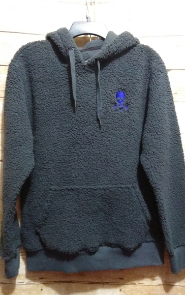 Adam Levine gray Sherpa pullover hoodie - Picture 5 of 7